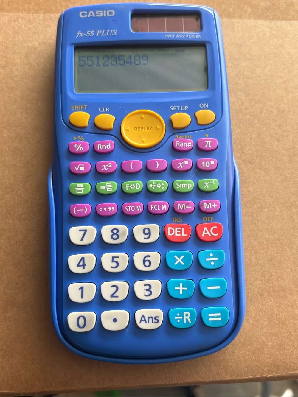 Casio fx-55 PLUS Elementary/Mid School Fraction Calculator PreOwned